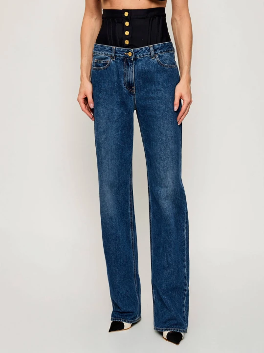 Zdjęcie produktu Elisabetta Franchi Jeansy | Straight fit granatowy