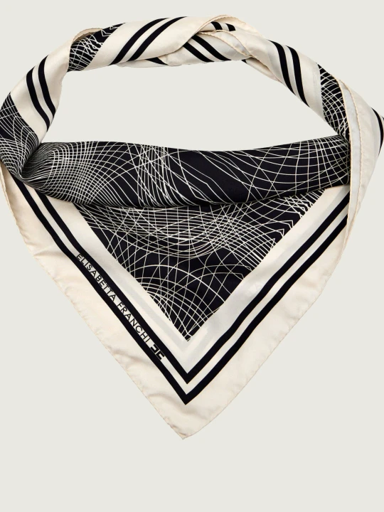 Zdjęcie produktu Elisabetta Franchi Jedwabna chusta ecru