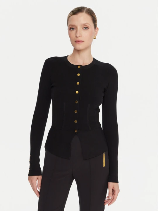 Zdjęcie produktu Elisabetta Franchi Kardigan MK-49S-57E2 Czarny Slim Fit