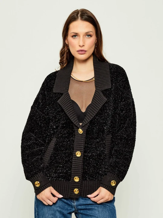Zdjęcie produktu Elisabetta Franchi Kardigan | Oversize fit czarny