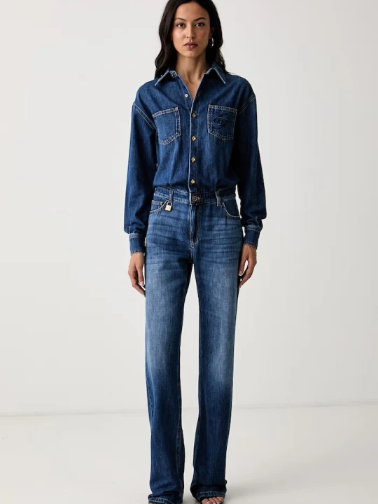 Zdjęcie produktu Elisabetta Franchi kombinezon damski jeansowy niebieski