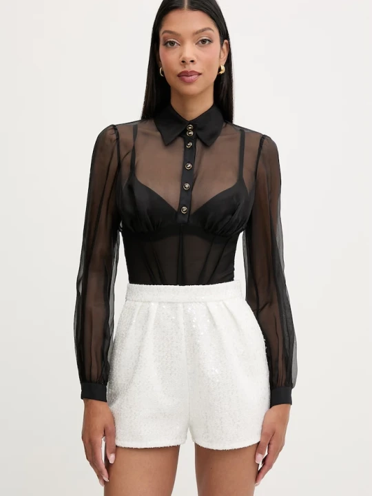Zdjęcie produktu Elisabetta Franchi kombinezon damski z jedwabiem czarny