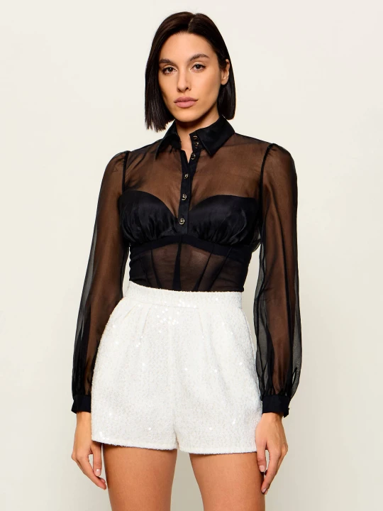 Zdjęcie produktu Elisabetta Franchi Kombinezon | Regular Fit | z dodatkiem jedwabiu czarny