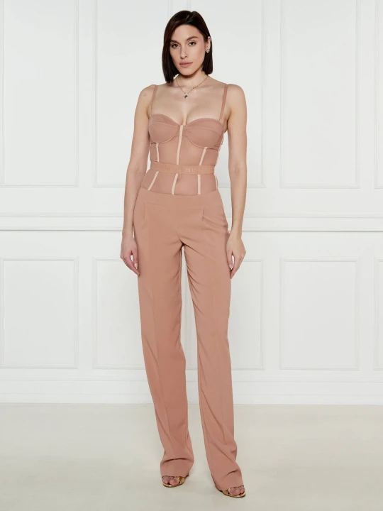 Zdjęcie produktu Elisabetta Franchi Kombinezon | Slim Fit beżowy
