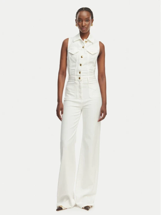 Zdjęcie produktu Elisabetta Franchi Kombinezon TJ-45N-61E2-V550 Biały Regular Fit