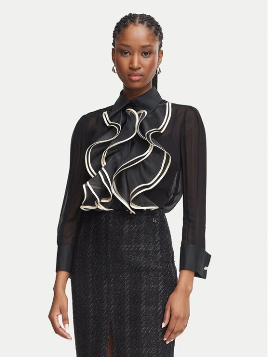 Zdjęcie produktu Elisabetta Franchi Koszula CA-210-67E2 Czarny Regular Fit