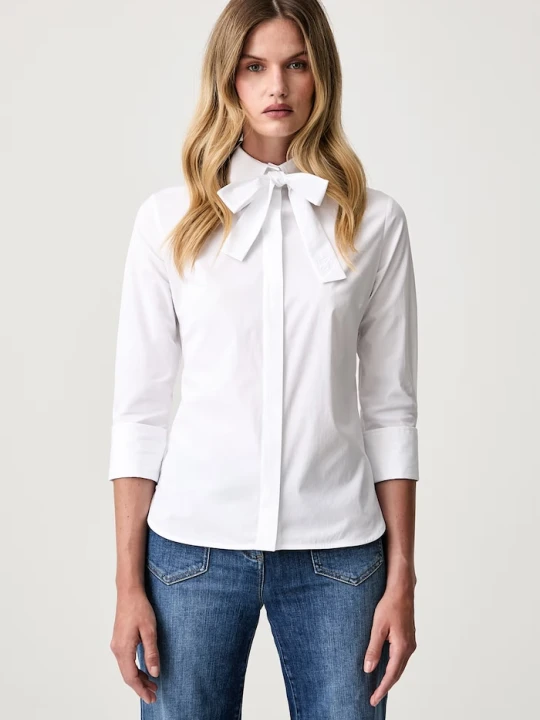 Zdjęcie produktu Elisabetta Franchi koszula damska bawełniana z elastanem biały
