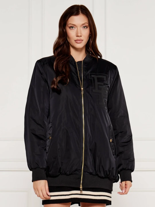 Zdjęcie produktu Elisabetta Franchi Kurtka bomber | Oversize fit czarny