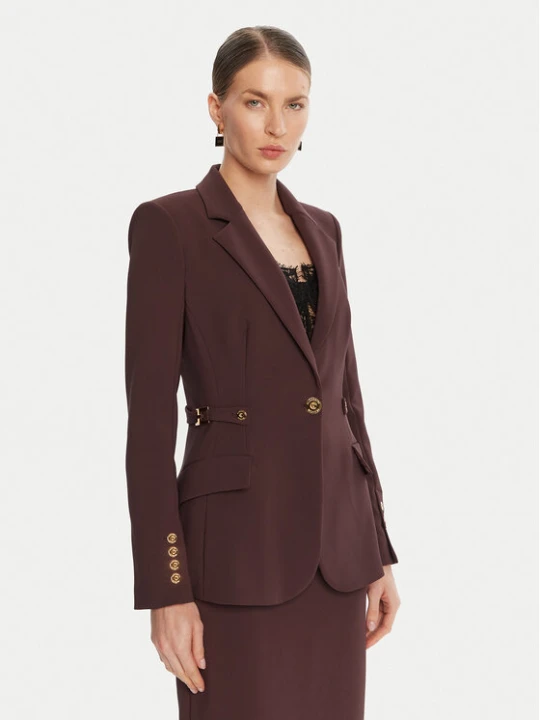 Zdjęcie produktu Elisabetta Franchi Marynarka GI-175-56E2 Bordowy Regular Fit