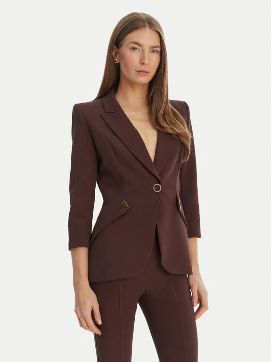 Zdjęcie produktu Elisabetta Franchi Marynarka GI-215-61E2-V590 Brązowy Regular Fit