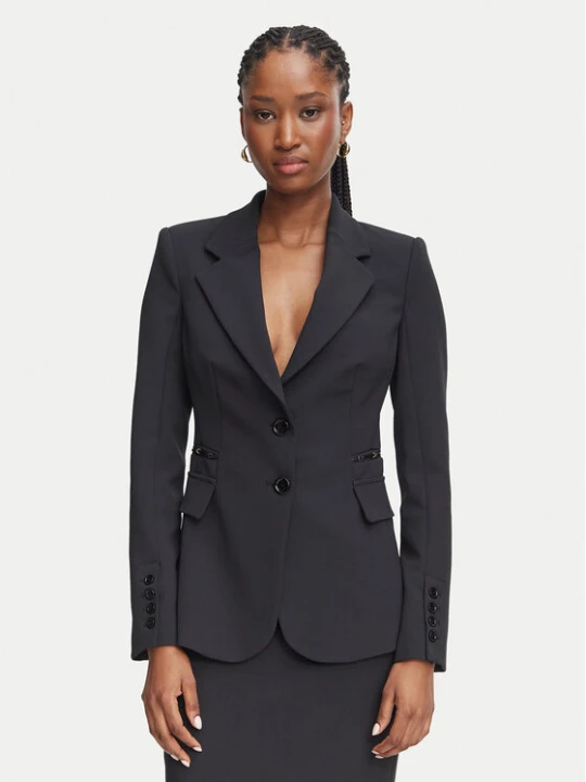 Zdjęcie produktu Elisabetta Franchi Marynarka GI-274-66E2-V670 Czarny Slim Fit