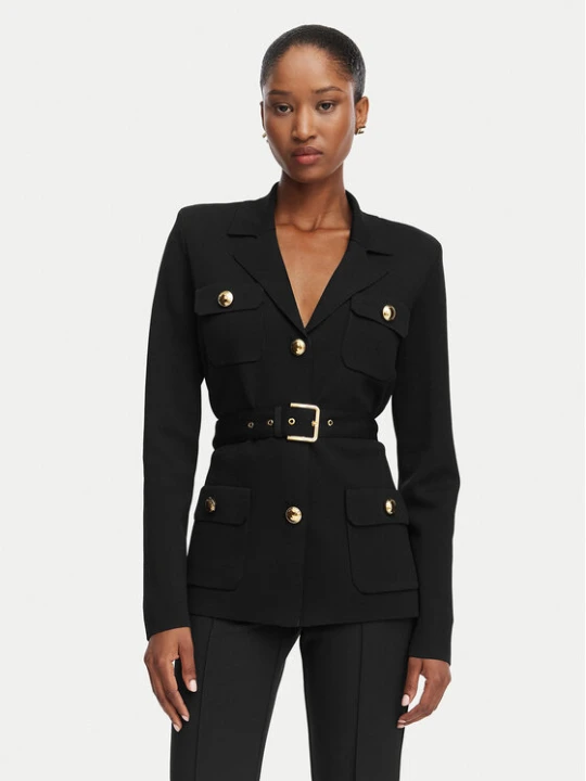 Zdjęcie produktu Elisabetta Franchi Marynarka MK-10B-62E2-V600 Czarny Slim Fit