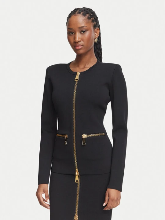 Zdjęcie produktu Elisabetta Franchi Marynarka MK-68B-66E2-V590 Czarny Slim Fit