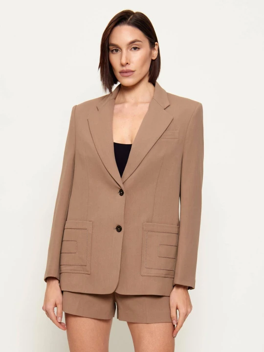 Zdjęcie produktu Elisabetta Franchi Marynarka | Regular Fit beżowy