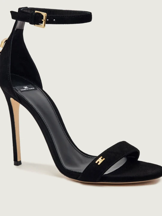 Zdjęcie produktu Elisabetta Franchi Sandały na szpilce | zamsz czarny