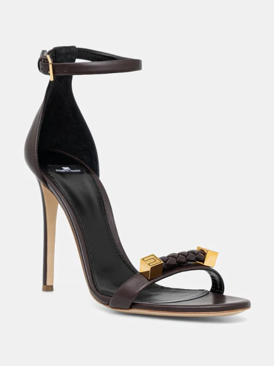 Zdjęcie produktu Elisabetta Franchi sandały skórzane brązowy