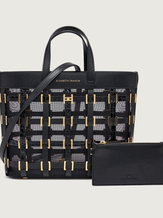 Zdjęcie produktu Elisabetta Franchi Shopperka + saszetka czarny
