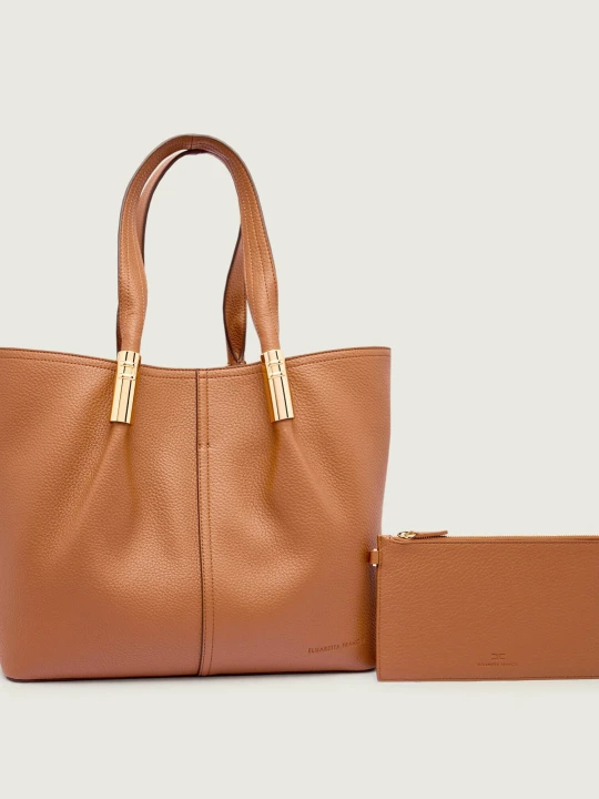 Zdjęcie produktu Elisabetta Franchi Shopperka + saszetka brązowy
