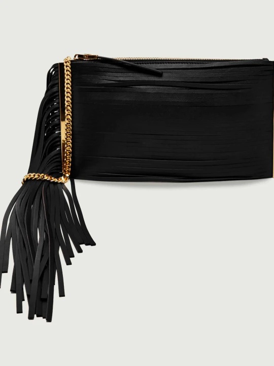 Zdjęcie produktu Elisabetta Franchi Skórzana kopertówka czarny