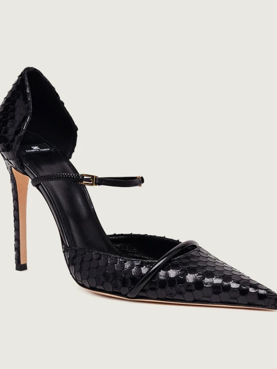 Zdjęcie produktu Elisabetta Franchi Skórzane szpilki czarny