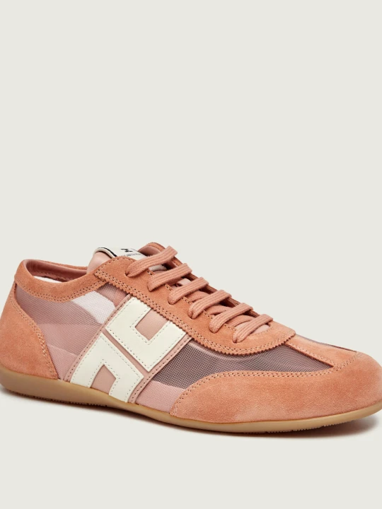 Zdjęcie produktu Elisabetta Franchi Sneakersy | z dodatkiem skóry | zamsz nude