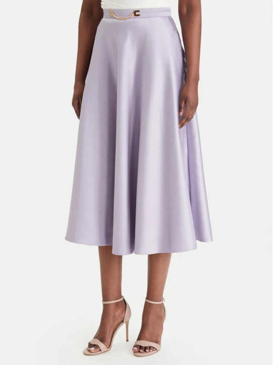 Zdjęcie produktu Elisabetta Franchi Spódnica midi GO-156-61E2-V320 Fioletowy Regular Fit