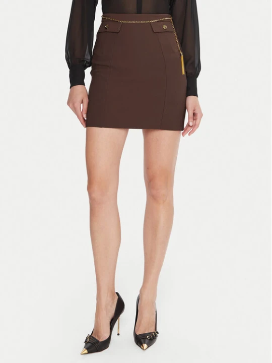 Zdjęcie produktu Elisabetta Franchi Spódnica mini GO-148-57E2-V380 Brązowy Slim Fit