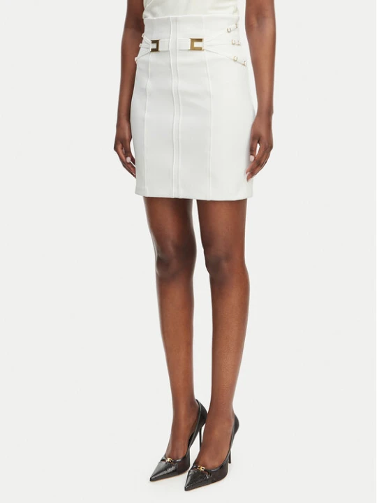 Zdjęcie produktu Elisabetta Franchi Spódnica mini GO-167-61E2-V320 Biały Regular Fit