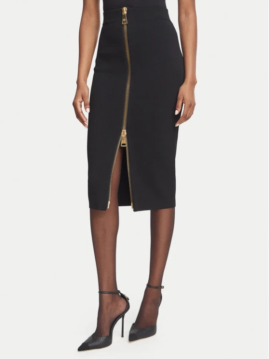 Zdjęcie produktu Elisabetta Franchi Spódnica ołówkowa GK-28B-66E2-V440 Czarny Slim Fit