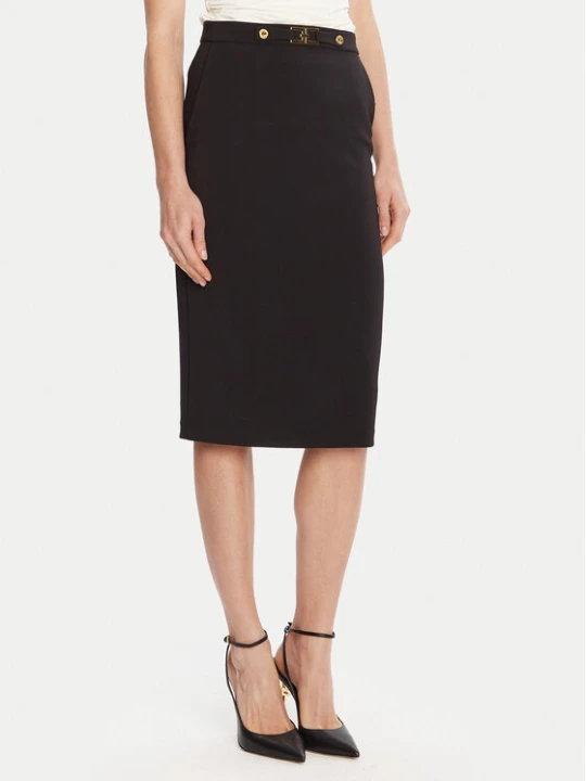 Zdjęcie produktu Elisabetta Franchi Spódnica ołówkowa GO-137-56E2-V320 Czarny Regular Fit