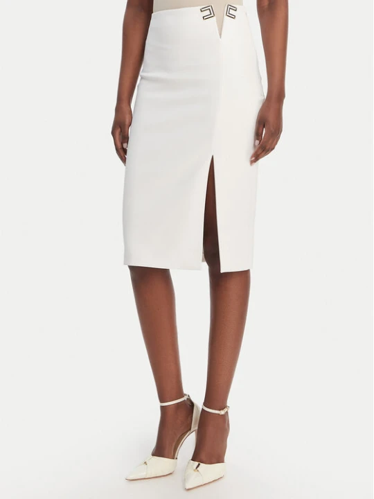 Zdjęcie produktu Elisabetta Franchi Spódnica ołówkowa GO-147-61E2-V320 Biały Regular Fit