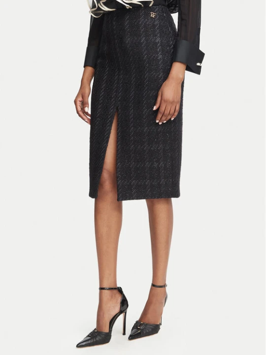 Zdjęcie produktu Elisabetta Franchi Spódnica ołówkowa GO-232-67E2-V440 Czarny Slim Fit