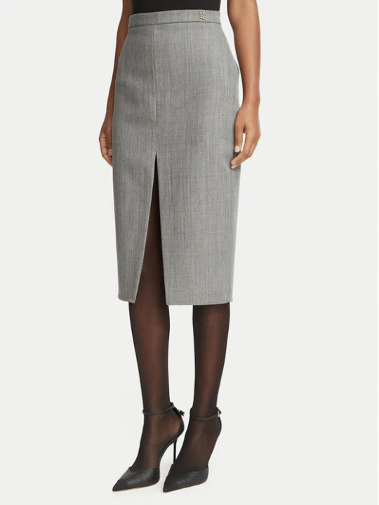 Zdjęcie produktu Elisabetta Franchi Spódnica ołówkowa GO-254-67E2-V320 Szary Fitted Fit