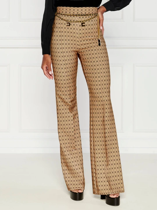 Zdjęcie produktu Elisabetta Franchi Spodnie | Slim Fit | high waist beżowy