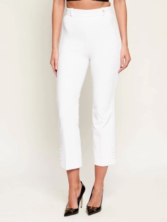 Zdjęcie produktu Elisabetta Franchi Spodnie cygaretki | Slim Fit biały
