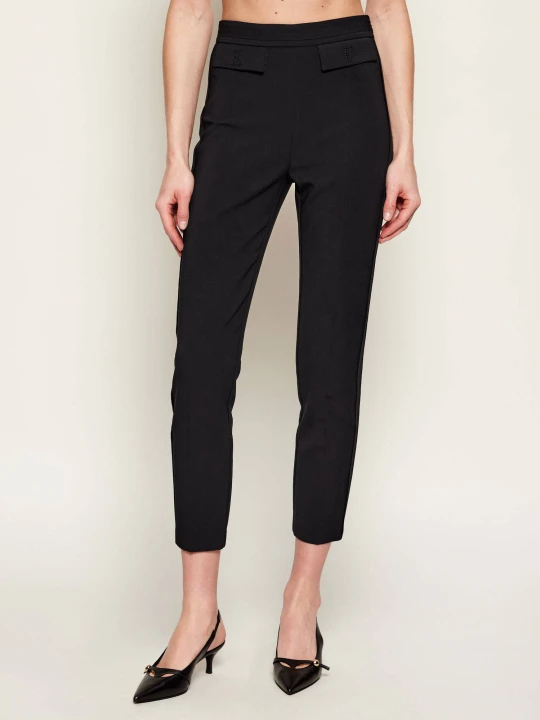 Zdjęcie produktu Elisabetta Franchi Spodnie cygaretki | Slim Fit czarny