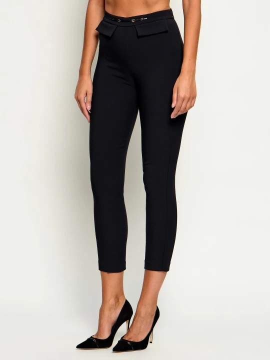 Zdjęcie produktu Elisabetta Franchi Spodnie cygaretki | Slim Fit czarny