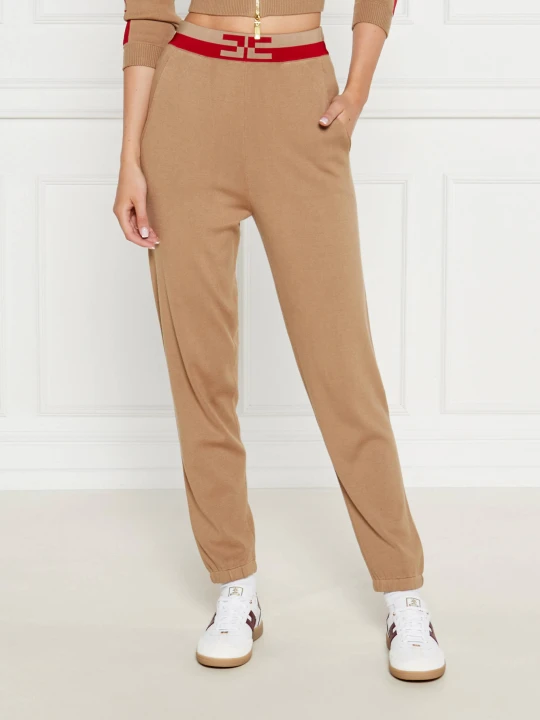 Zdjęcie produktu Elisabetta Franchi Spodnie dresowe | Regular Fit brązowy