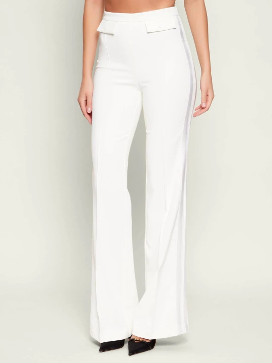 Zdjęcie produktu Elisabetta Franchi Spodnie | flare fit ecru
