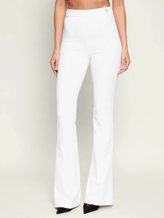 Zdjęcie produktu Elisabetta Franchi Spodnie | flare fit biały