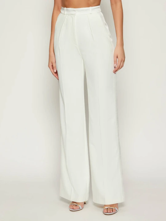 Zdjęcie produktu Elisabetta Franchi Spodnie | flare fit biały
