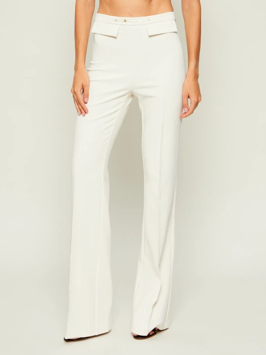 Zdjęcie produktu Elisabetta Franchi Spodnie | flare fit ecru