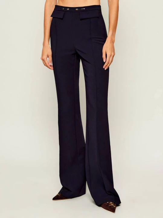 Zdjęcie produktu Elisabetta Franchi Spodnie | flare fit granatowy