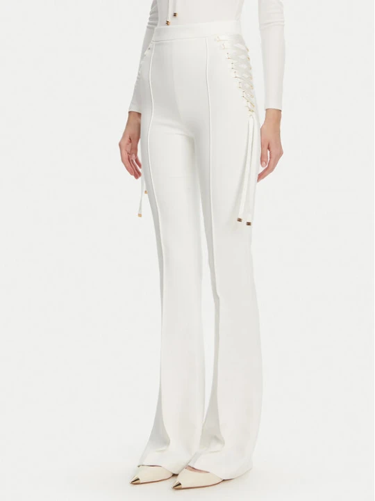 Zdjęcie produktu Elisabetta Franchi Spodnie materiałowe PA-083-51E2 Biały Regular Fit