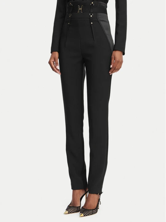 Zdjęcie produktu Elisabetta Franchi Spodnie materiałowe PA-180-62E2-V450 Czarny Slim Fit