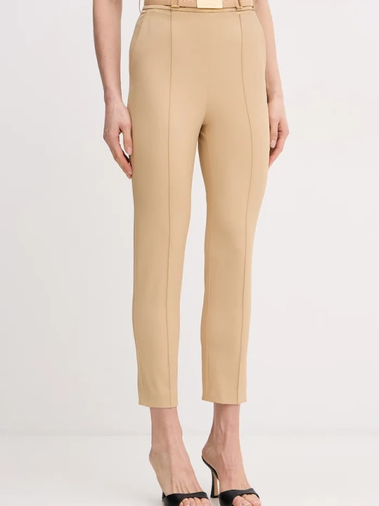 Zdjęcie produktu Elisabetta Franchi spodnie slim fit damskie beżowy