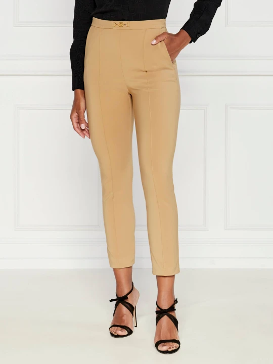 Zdjęcie produktu Elisabetta Franchi Spodnie | Slim Fit | high waist beżowy