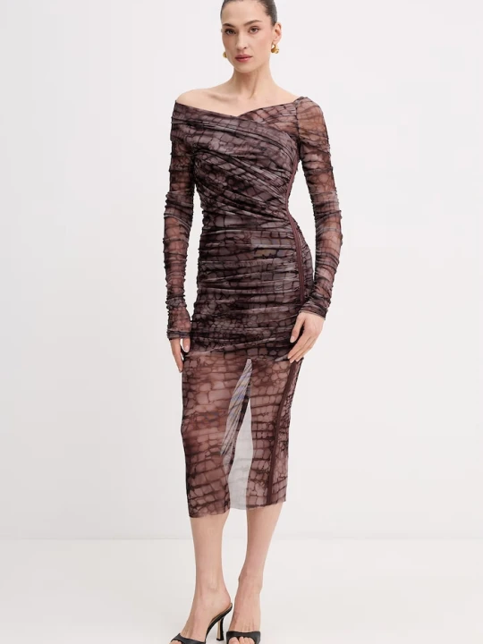 Zdjęcie produktu Elisabetta Franchi sukienka brązowy