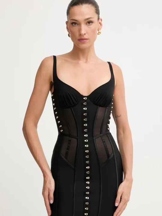 Zdjęcie produktu Elisabetta Franchi sukienka gorsetowa czarny