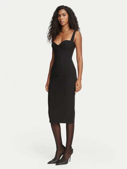 Zdjęcie produktu Elisabetta Franchi Sukienka koktajlowa AB-002-67E2-V470 Czarny Fitted Fit